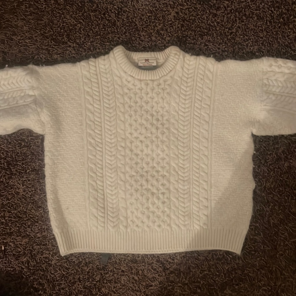 children’s aran merino wool sweater